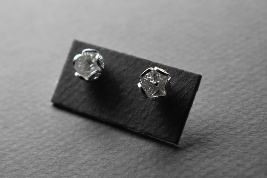 Delicate Floral Filigree Silver Studs