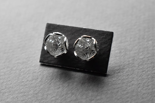 Delicate Floral Filigree Silver Studs (bigger size)